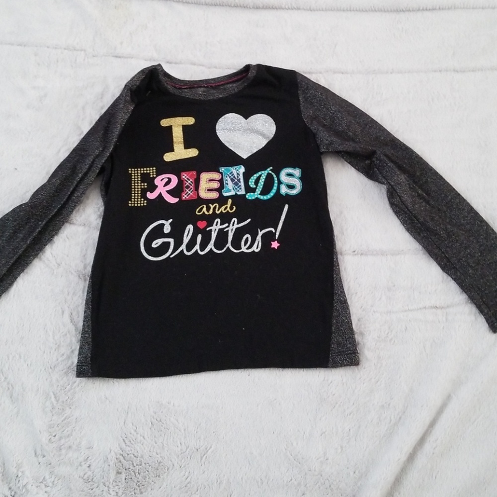 Girls "I ❤ Friends and Glitter" long sleeve Tee.